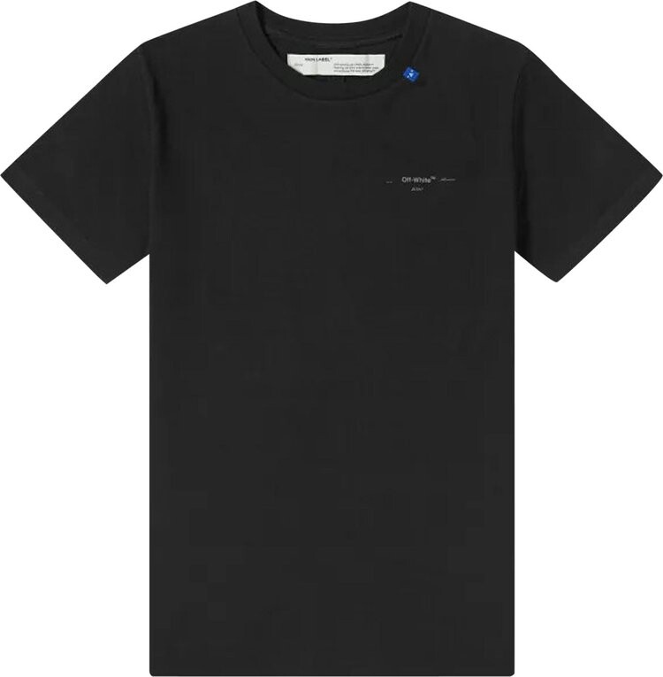 

Футболка Off-White Unfinished Short Sleeve Over Tee 'Black / Silver', черный