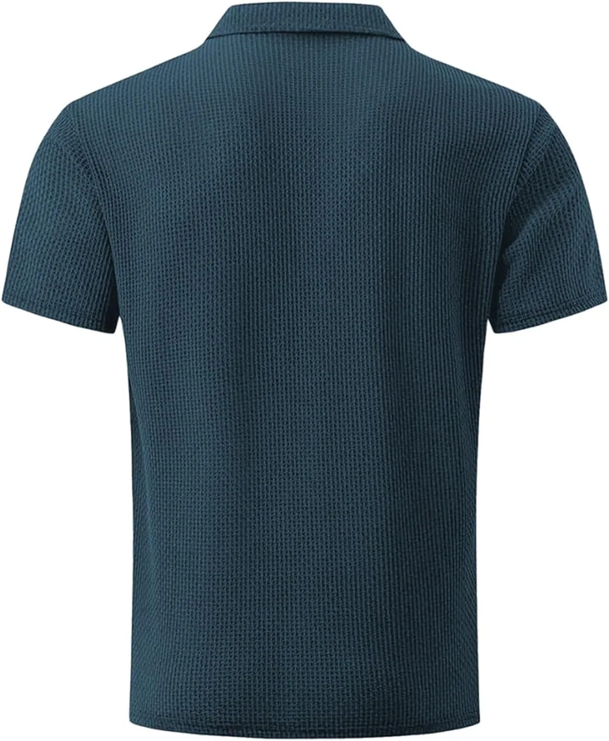 Мужская классическая футболка-поло из сетчатого льда и шелка, Slim Fit, Dark Blue — фото 3