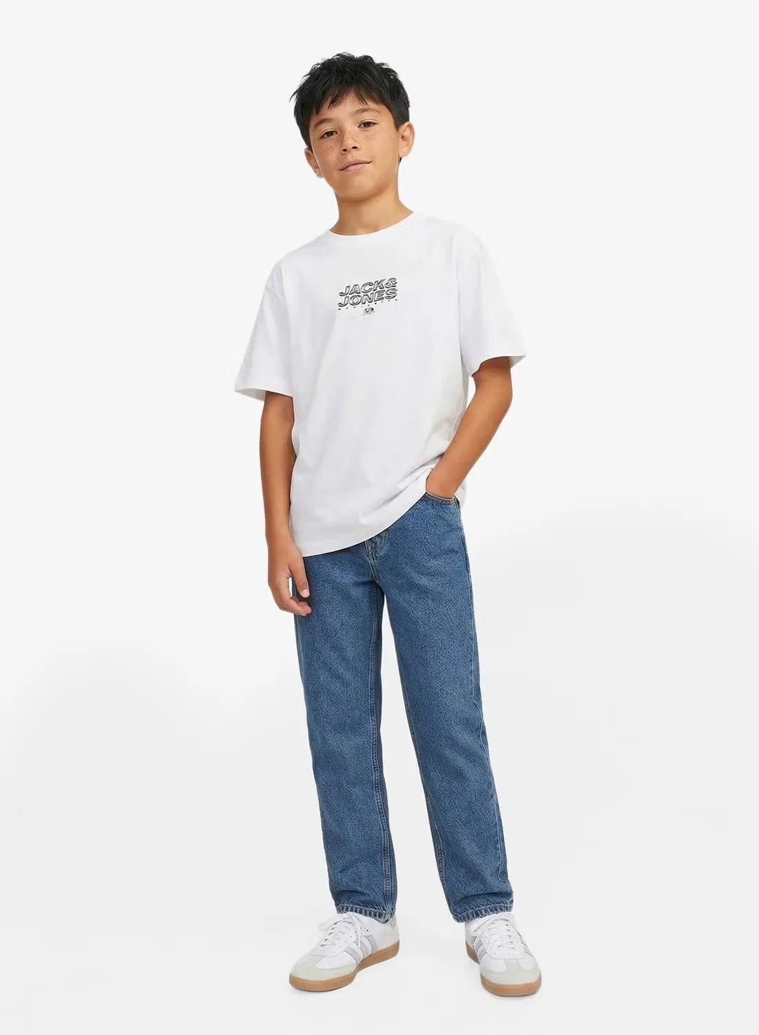 Джинсы прямого кроя JJICHRIS Jack & Jones Junior, синий