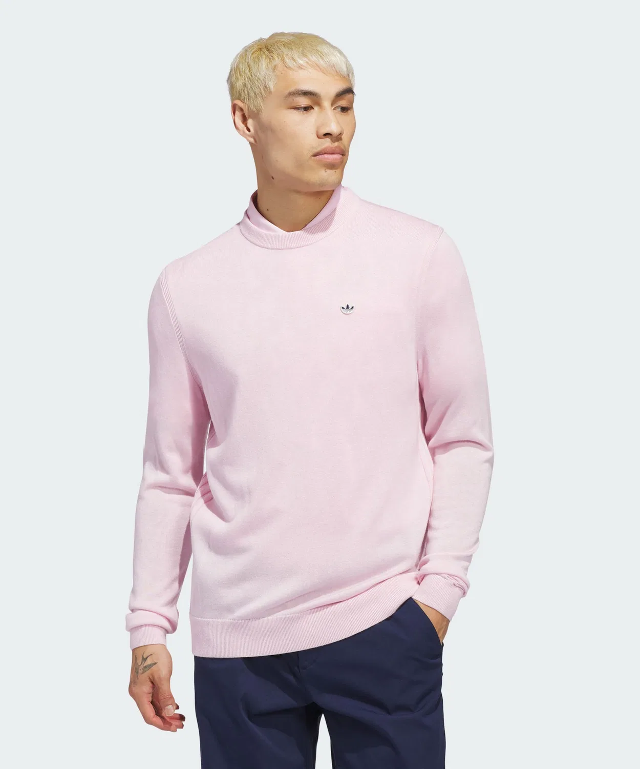 Мужской свитшот из кашемировой смеси с длинным рукавомAdidas, Pink