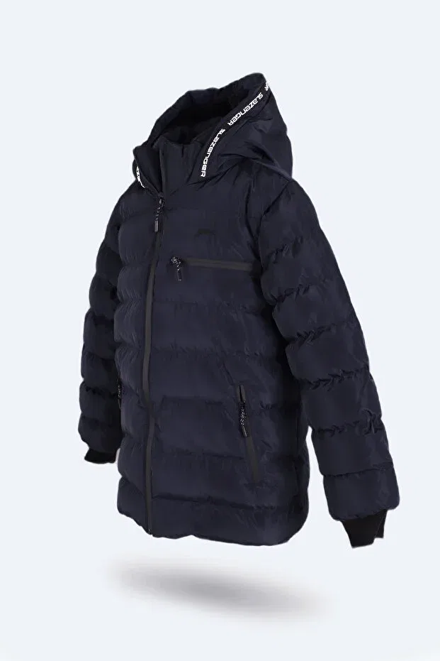 Детское пальто для девочек зимнее Captain Slazenger, Navy Blue — фото 4