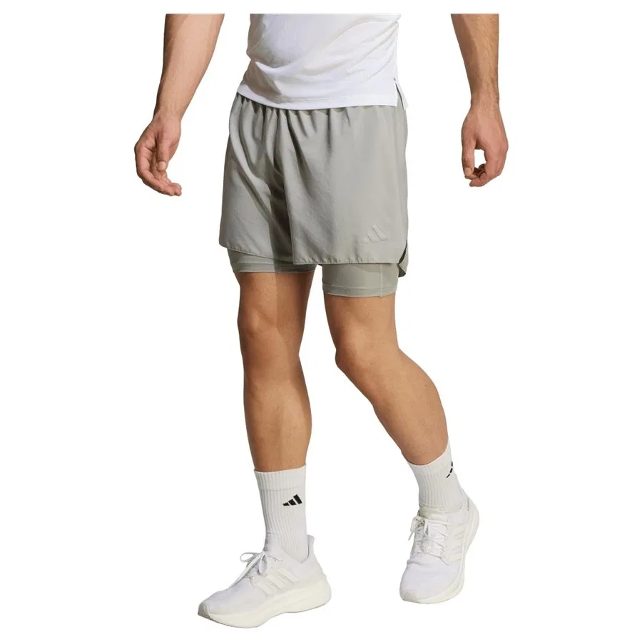 Шорты спортивные с длиной 21 см adidas Run Ess 21 S M JZ7775, Серый — фото 2