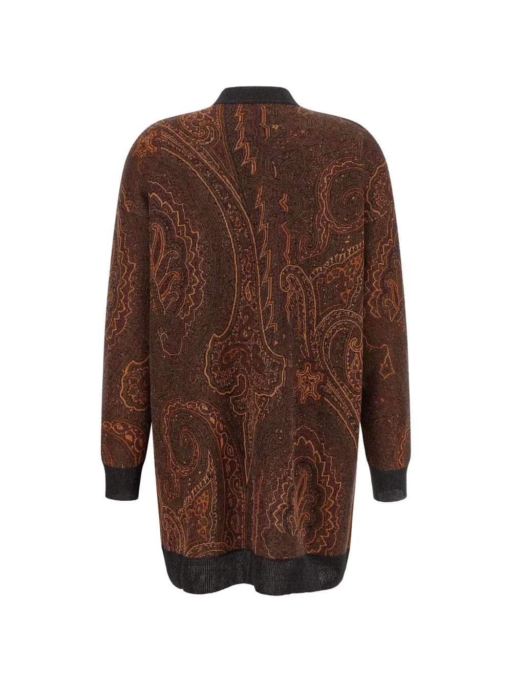 Жаккардовый кардиган с узором пейсли ETRO, коричневый — фото 2