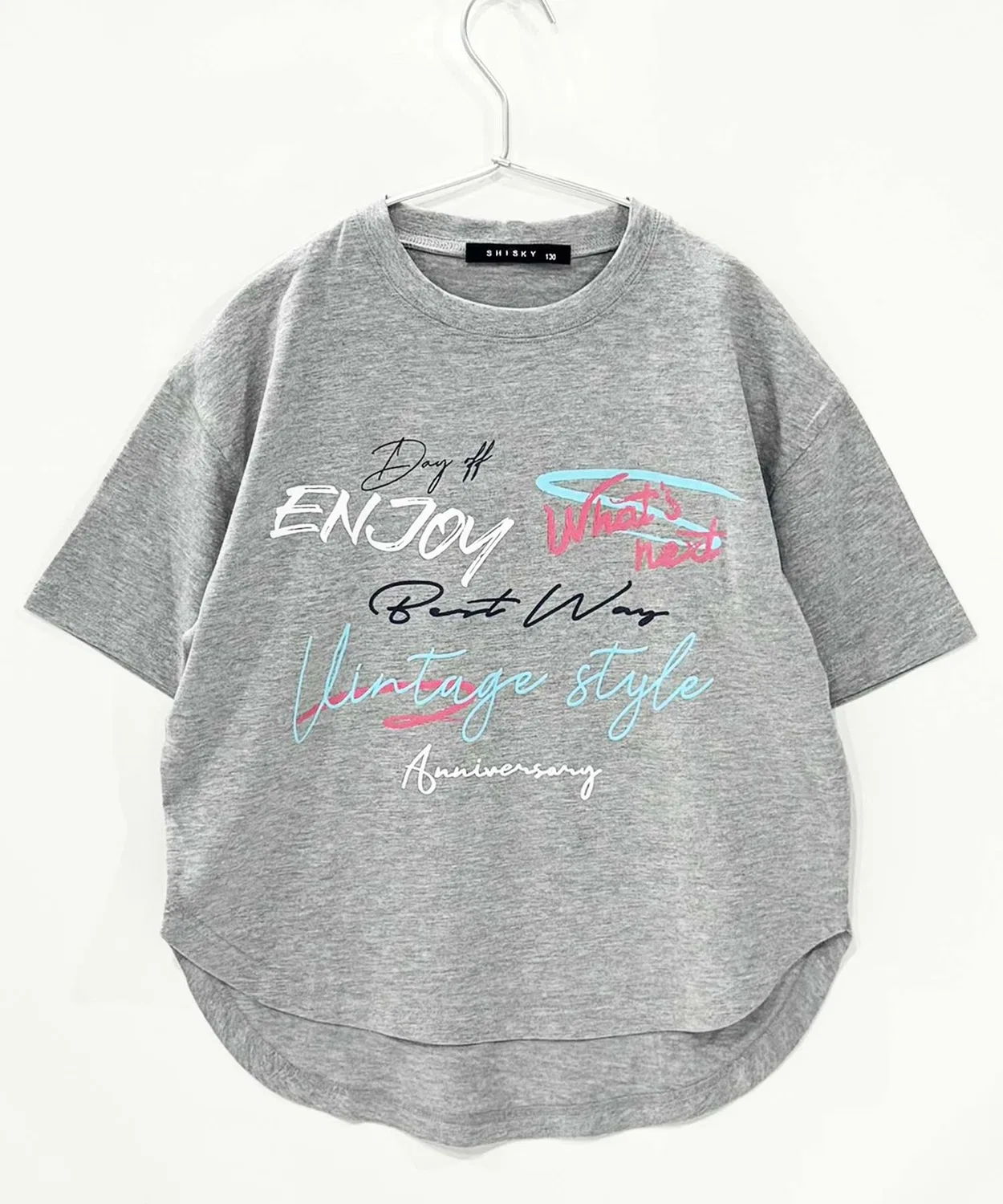 Детская футболка оверсайз с принтом ZI-ON, Heather Grey