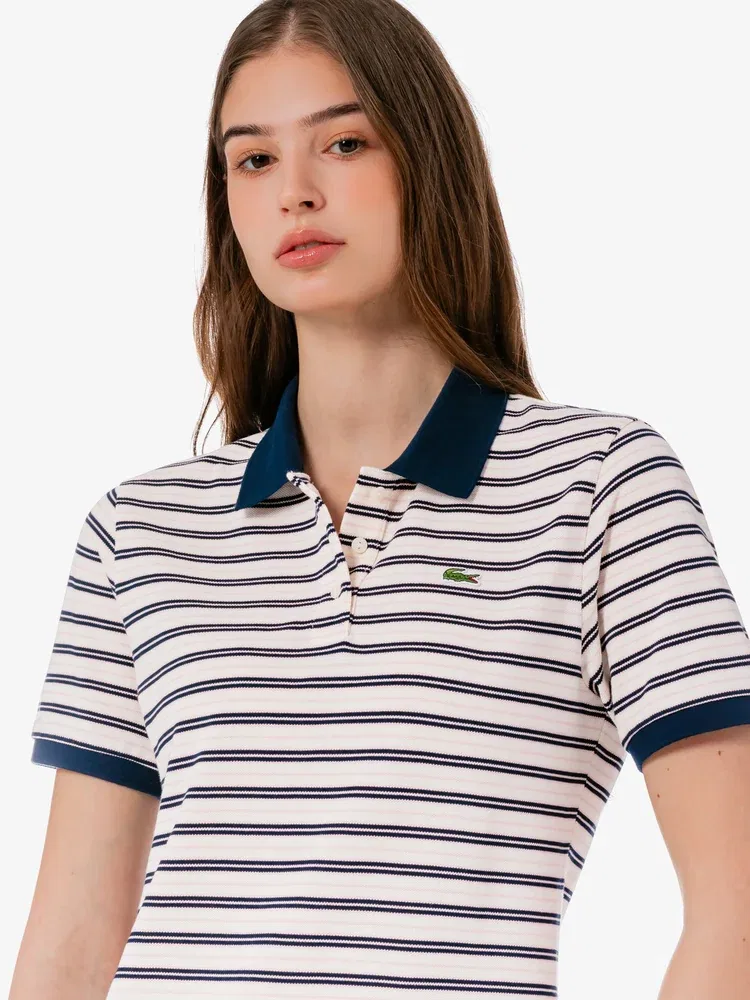 Платье-поло LACOSTE Navy с полосками — фото 2
