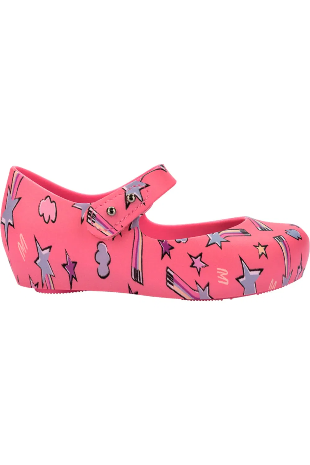 Детские туфли Мэри Джейн на липучке Mini Melissa, розовый — фото 2