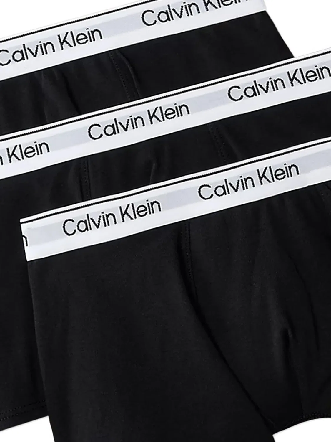 Комплект из трех боксеров с логотипом Calvin Klein Kids, черный — фото 3