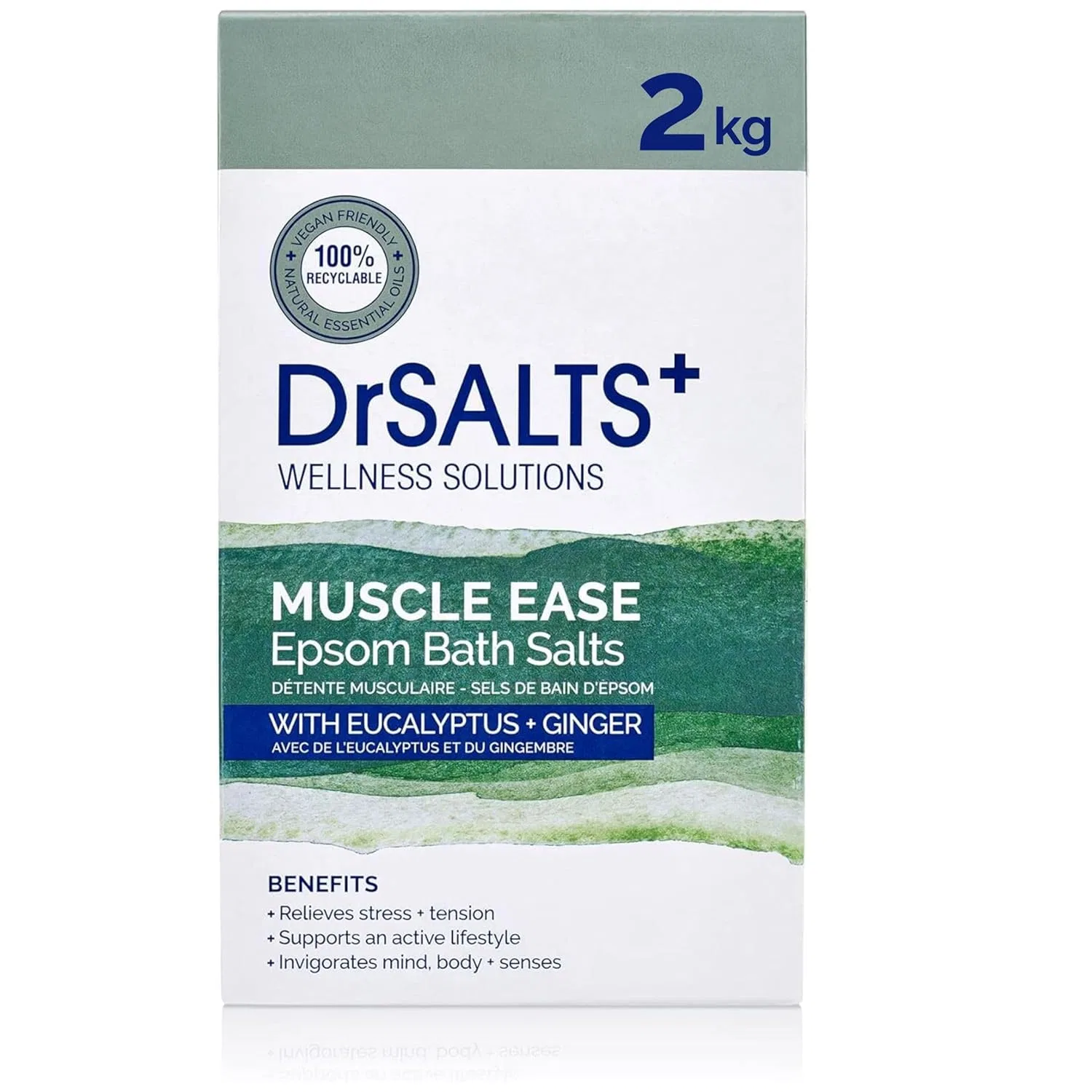 Соль для ванны Muscle Ease Therapy Epsom Salt DrSALTS+, 2кг Dr Salts