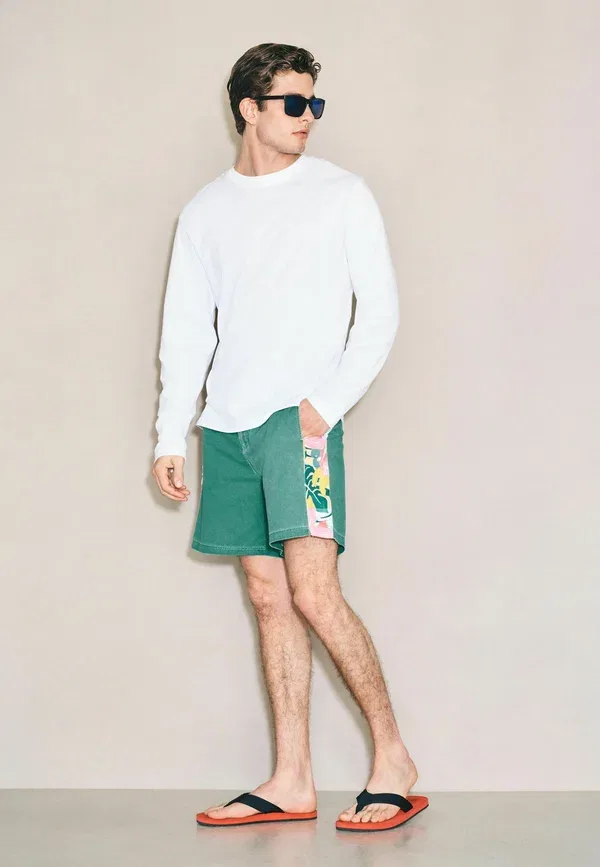 Шорты с принтом Regular fit edit printed panel boardshort, Next, green, зеленый — фото 2