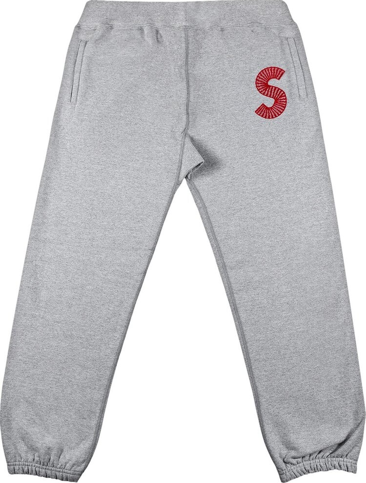 

Спортивные брюки Supreme S Logo Sweatpant 'Heather Grey', серый