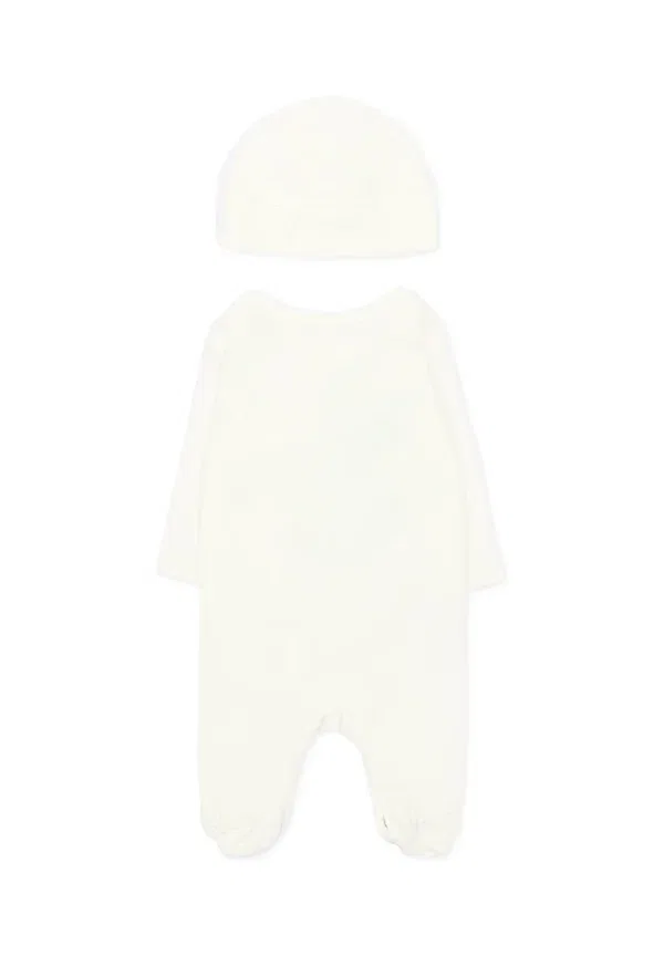 Комплект пижамы с цветочным принтом Sleep Suit Stella Mccartney Kids, ivory, слоновая кость — фото 2