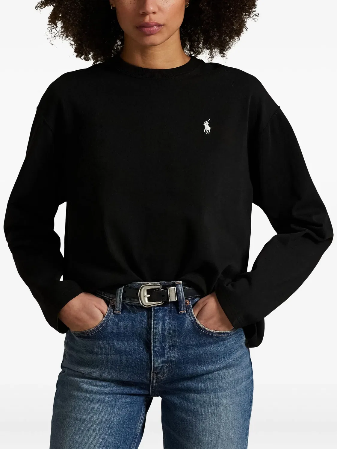 Футболка с длинными рукавами, черная Polo Ralph Lauren, черный — фото 4