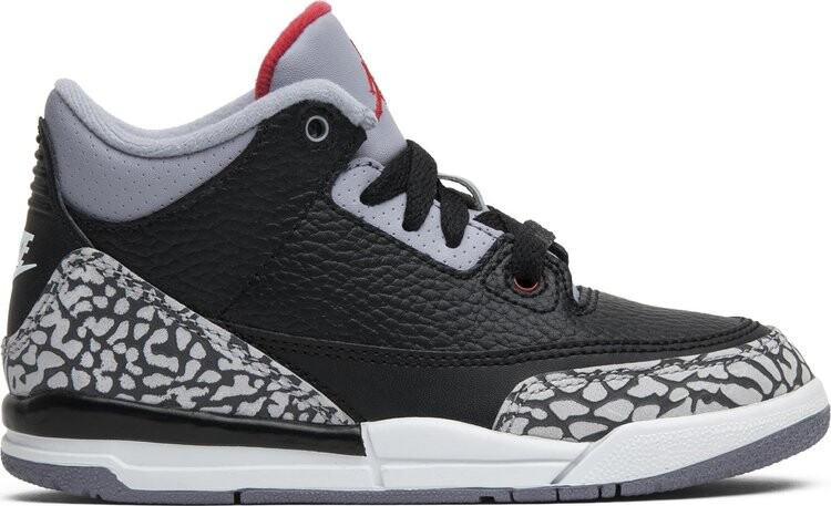 

Кроссовки Air Jordan 3 Retro OG PS Black Cement 2018, черный