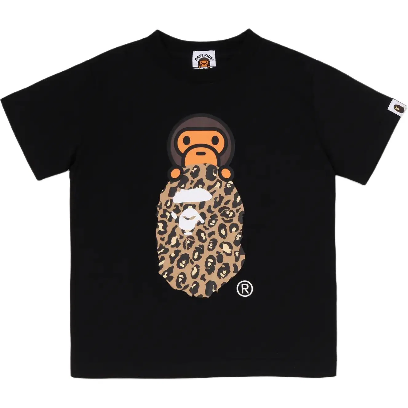 Детская футболка с круглым вырезом A BATHING APE, Black