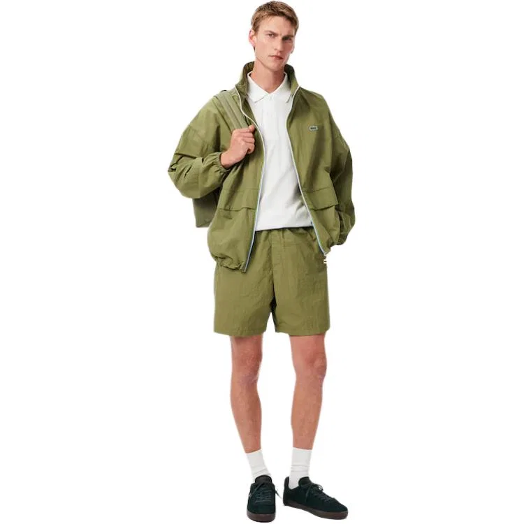 Мужские шорты с застежкой-молнией Lacoste, Khaki Green — фото 3