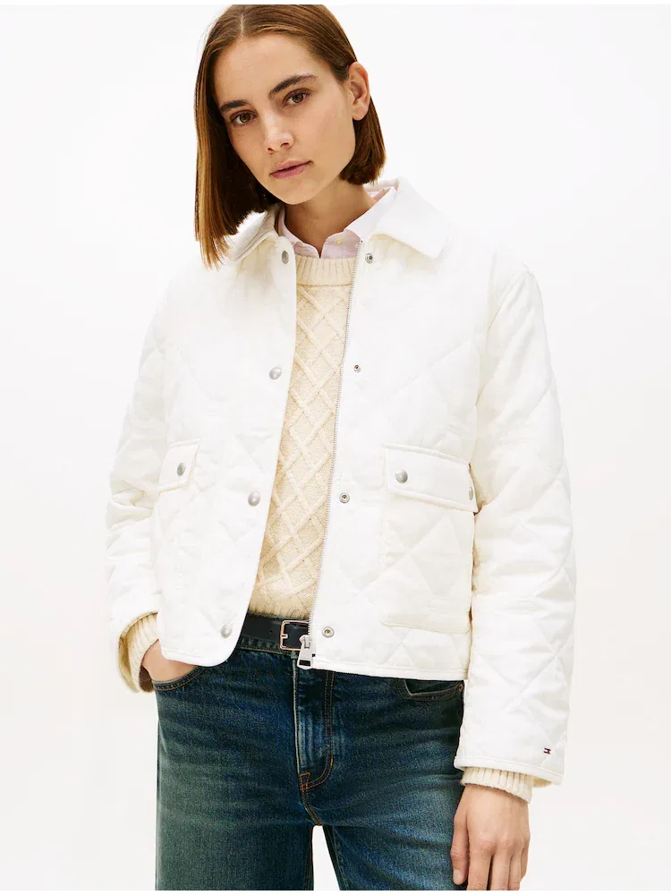 Куртка с квилтингом флаг TOMMY HILFIGER, Ivory