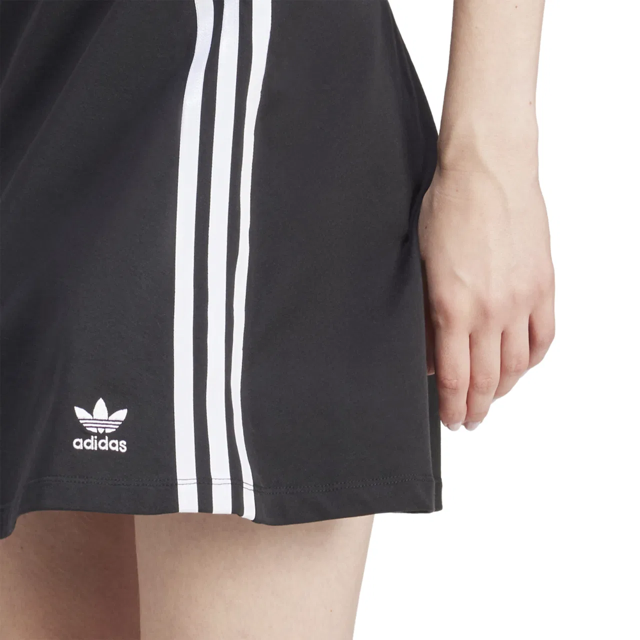 Женская футболка 3 Stripe Baby T-Shirt Adidas, белый/черный — фото 3