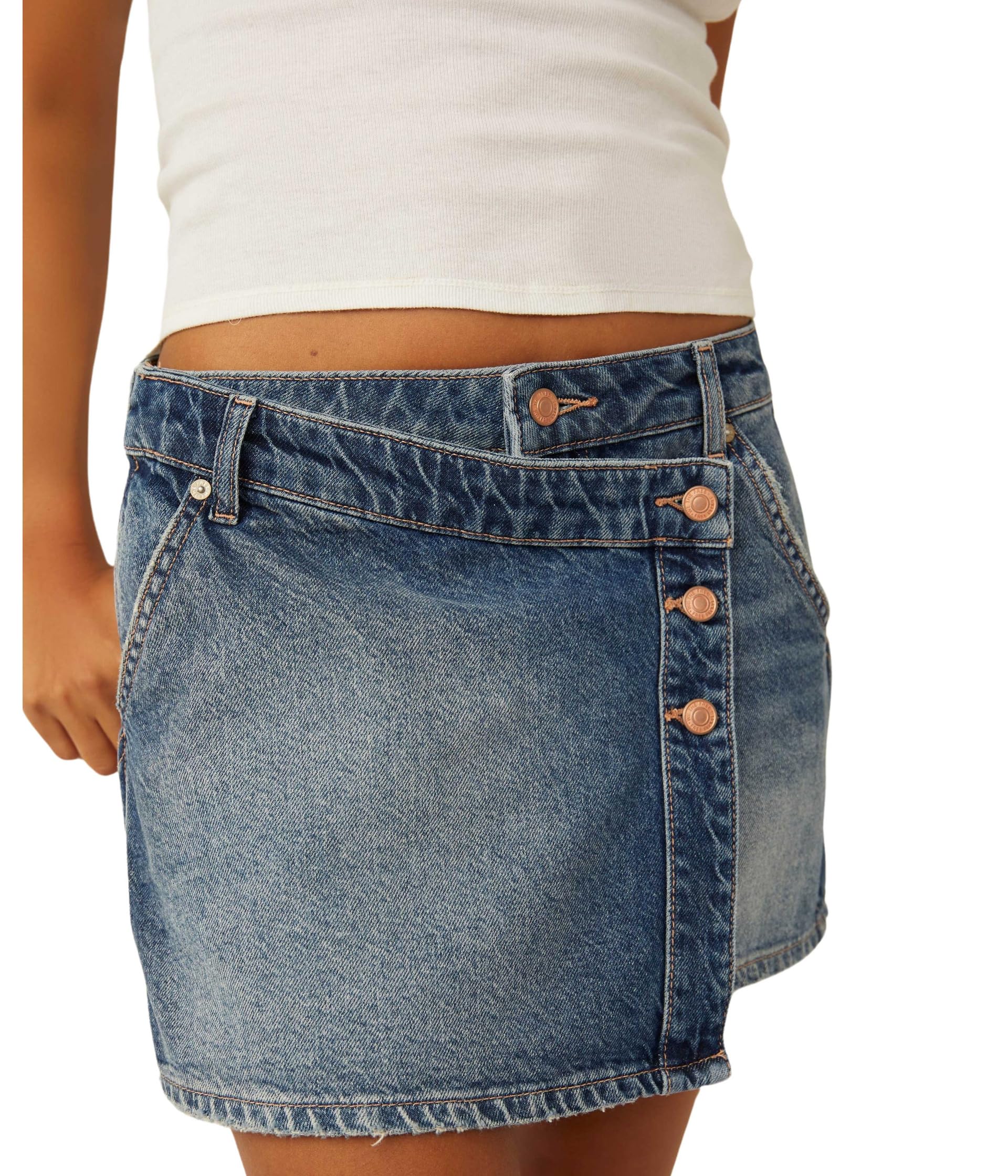 

Юбка Free People Wynne Denim Skirt, цвет Cornflower