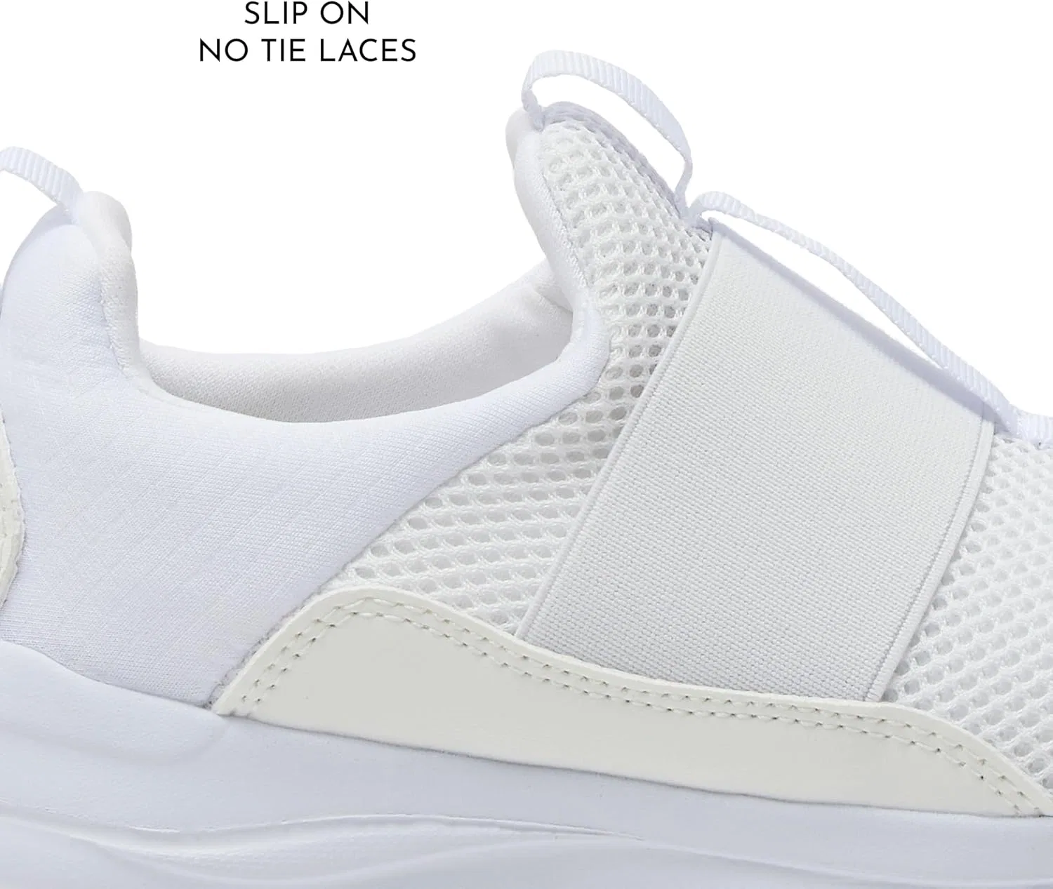 Детские кроссовки без шнурков с легким верхом Avia Avi-Play Slip On, White/Black Trim — фото 3