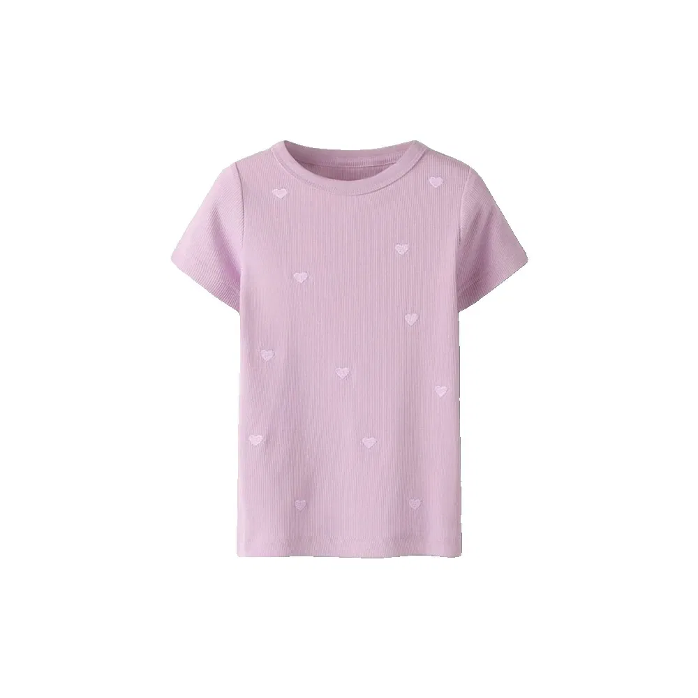 Детская футболка с вышивкой Nakal Slim Short Sleeve T-Shirt Name it, Pink — фото 4