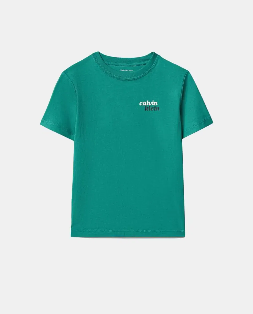 Детская футболка для мальчиков хлопковая Calvin Klein, Azul — фото 4