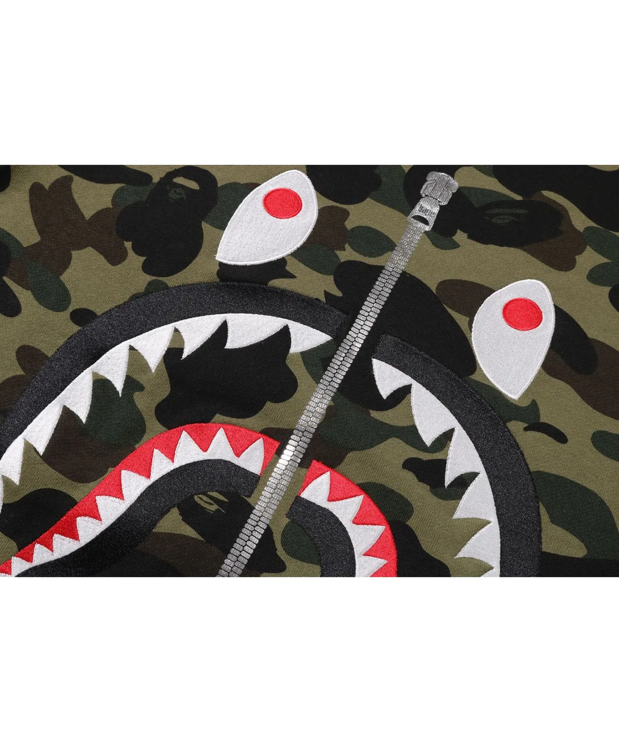 Детский свитшот с камуфляжным принтом A BATHING APE, Green — фото 4