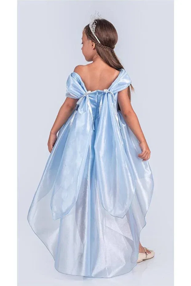 Детское вечернее платье для девочек шифоновое Prom / Bridesmaid Lily And Co, Blue — фото 3