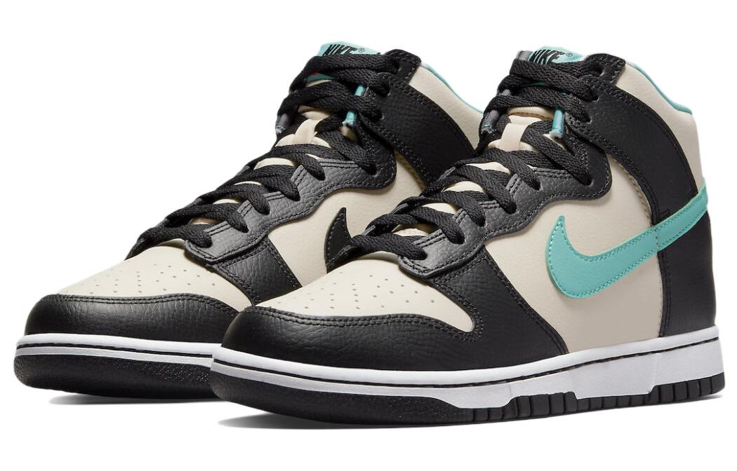 Кроссовки Nike Dunk High Emb, светло-бежевый/черный — фото 3
