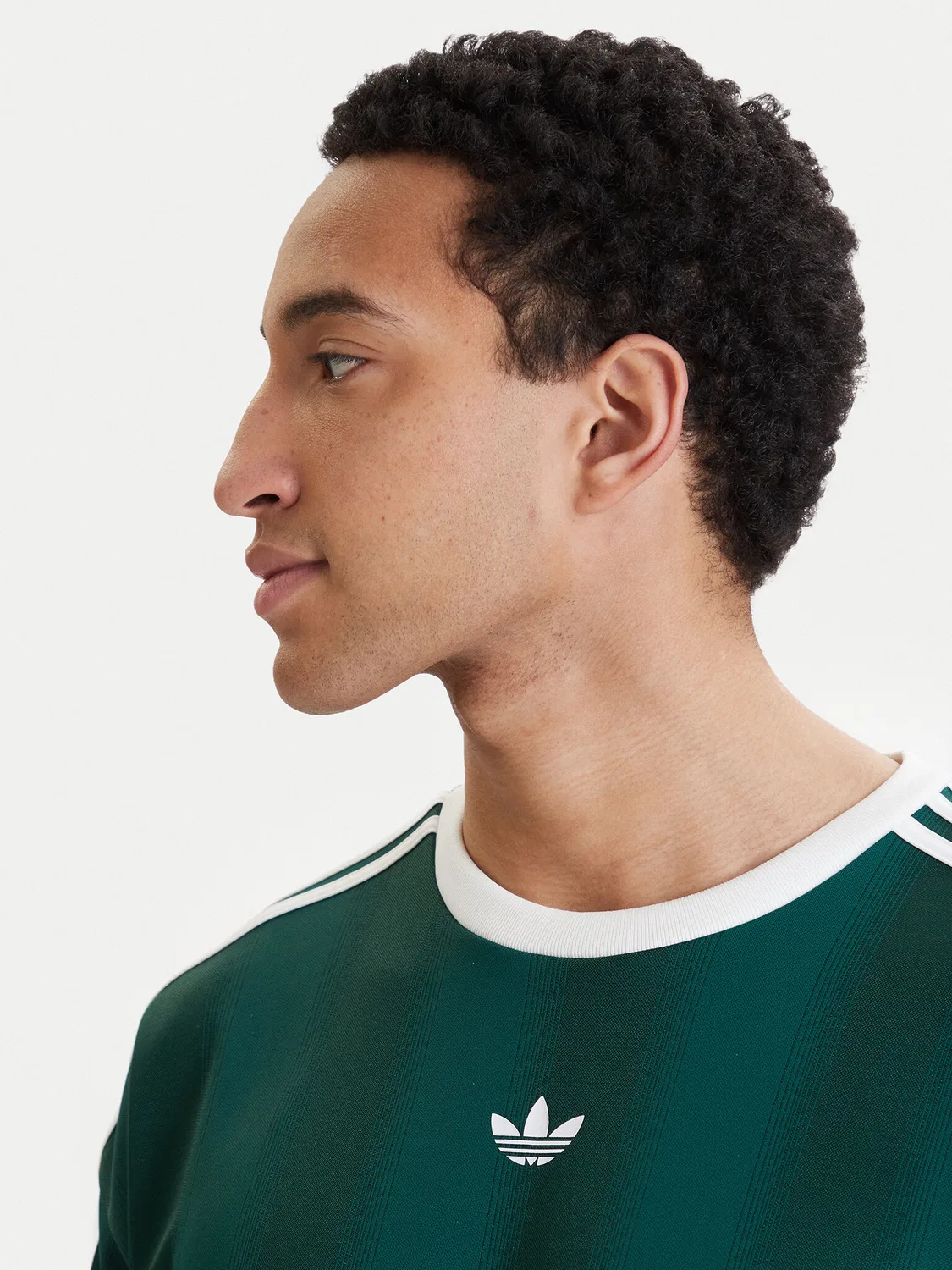 Мужская футболка свободного кроя adicolor Jacquard Adidas, зеленый — фото 4