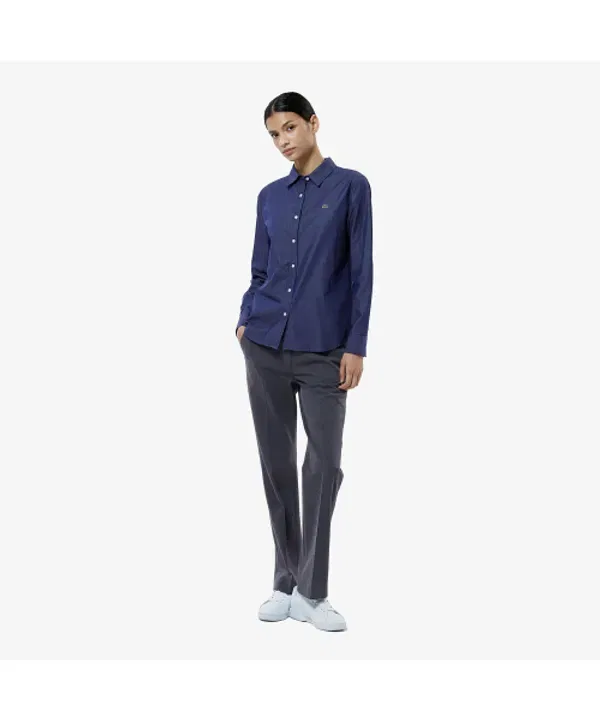 Рубашка джинсовая Lacoste 36L, классическая, синяя — фото 4