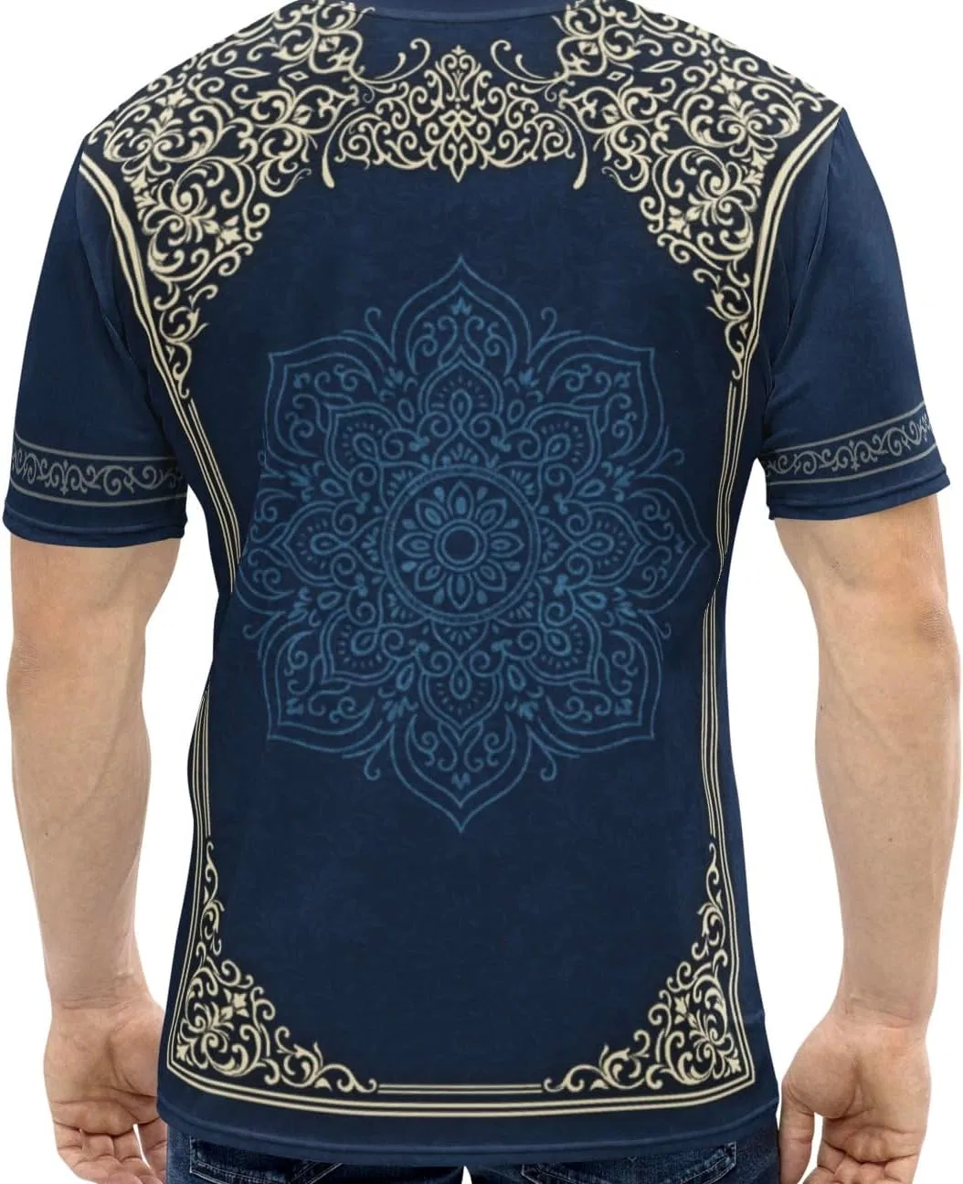 Мужская футболка с принтом Persian Rug Graphic, White — фото 4