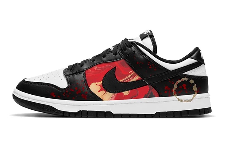 

Кастомизированные кроссовки Nike Dunk Anti-Slip Wear-Resistant Low-Top Men's, черный/белый