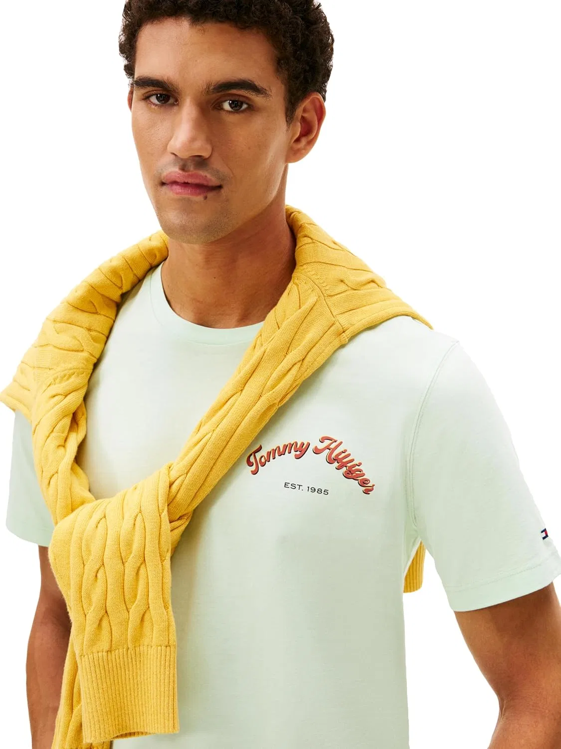 Мужская футболка с графическим принтом Tommy Hilfiger, Opal Green — фото 2