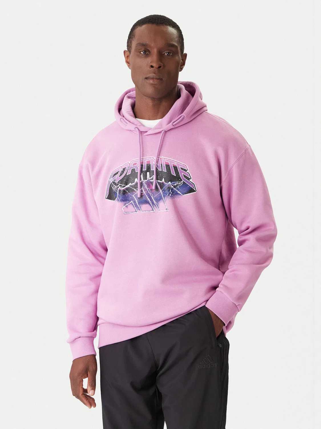Мужская толстовка стандартного кроя Fortnite Adidas, розовый