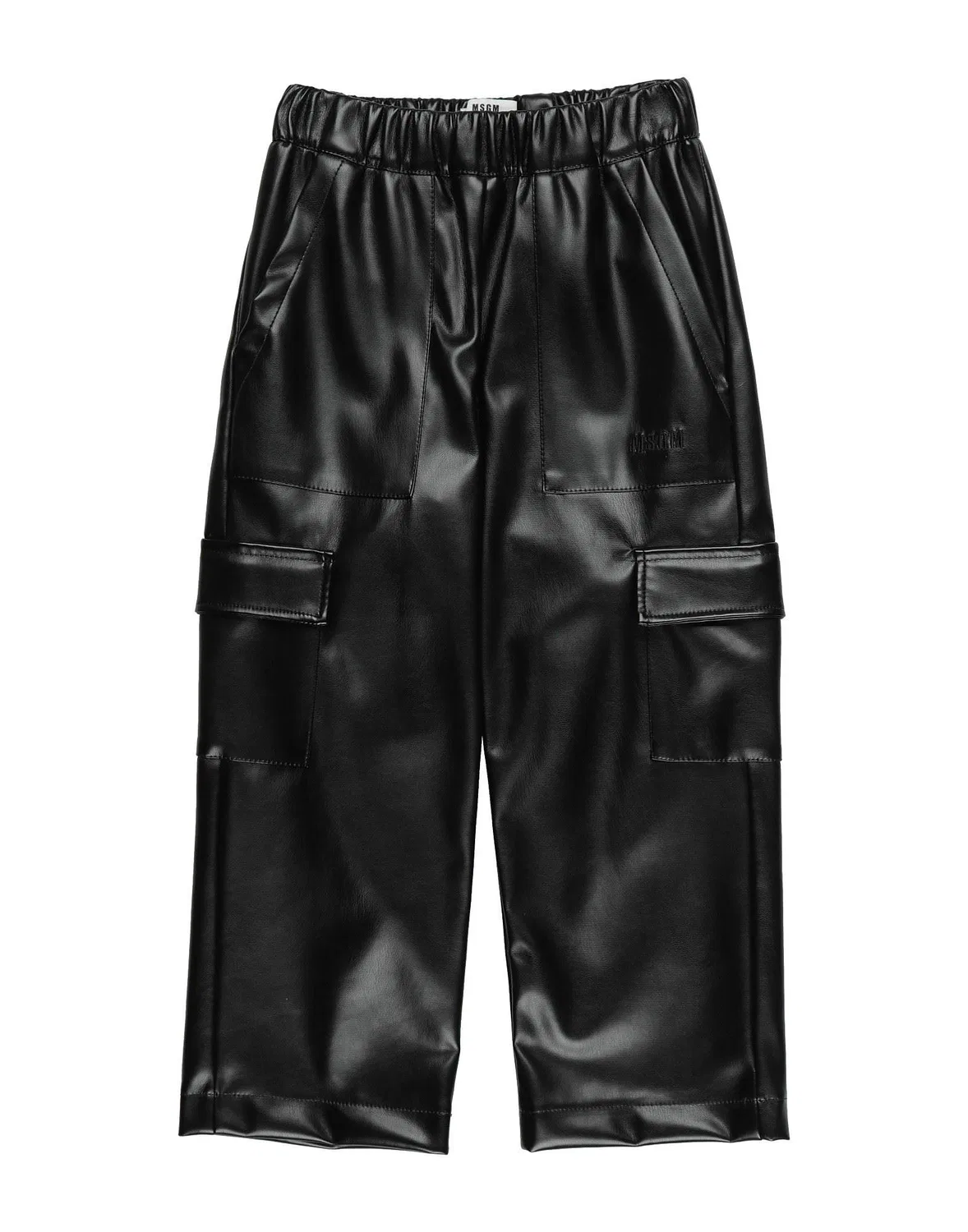 Брюки из полиуретана Msgm, черный