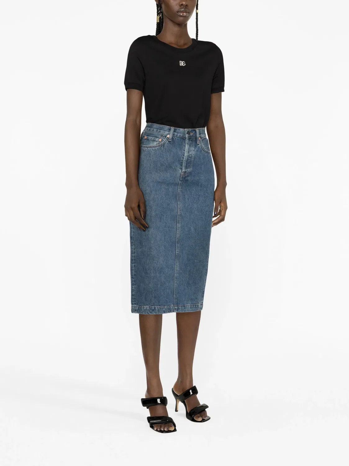 Dolce & Gabbana Футболка Черного Цвета С Кристаллами — фото 2