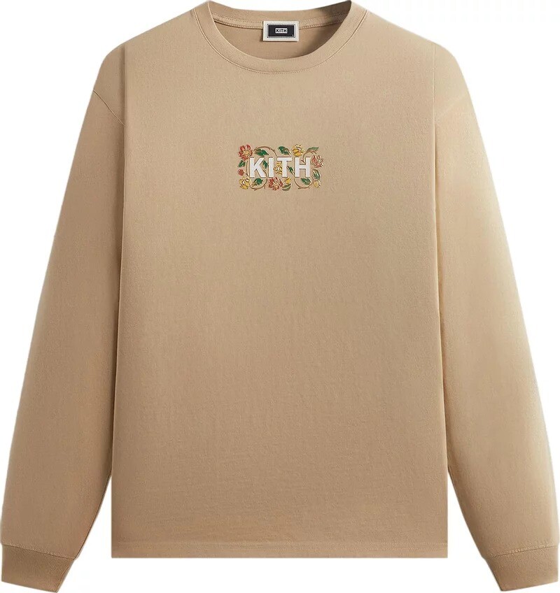 

Свитшот Kith Floral Classic Logo Long Sleeve, бежевый