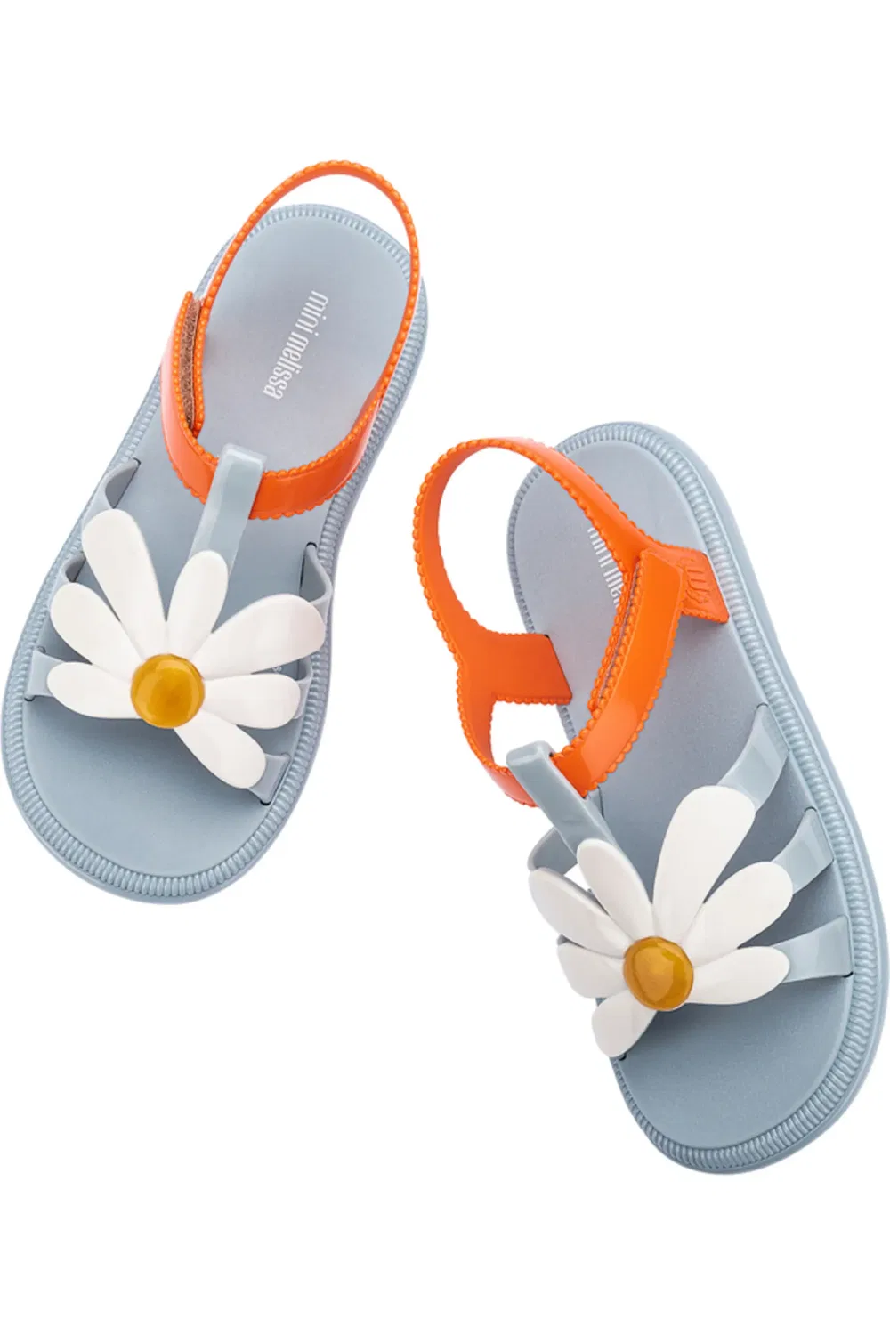 Детские сандалии с цветочным верхом Mini Hip Bloomy Mini Melissa, синий/оранжевый — фото 2