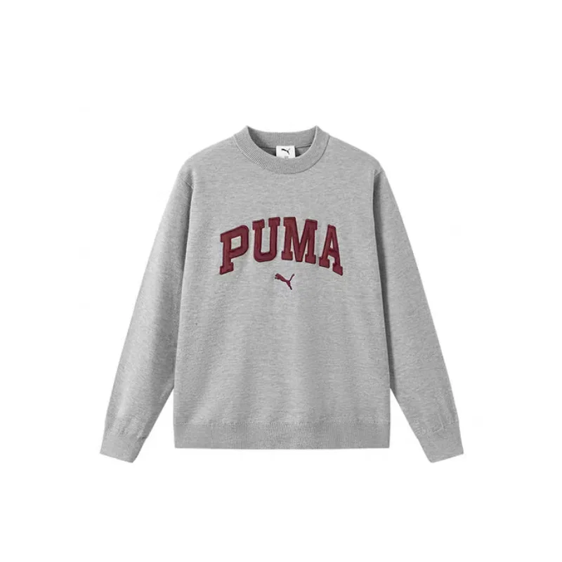 Детский свитер с круглым вырезом PUMA, Цвет Light Heather Gray