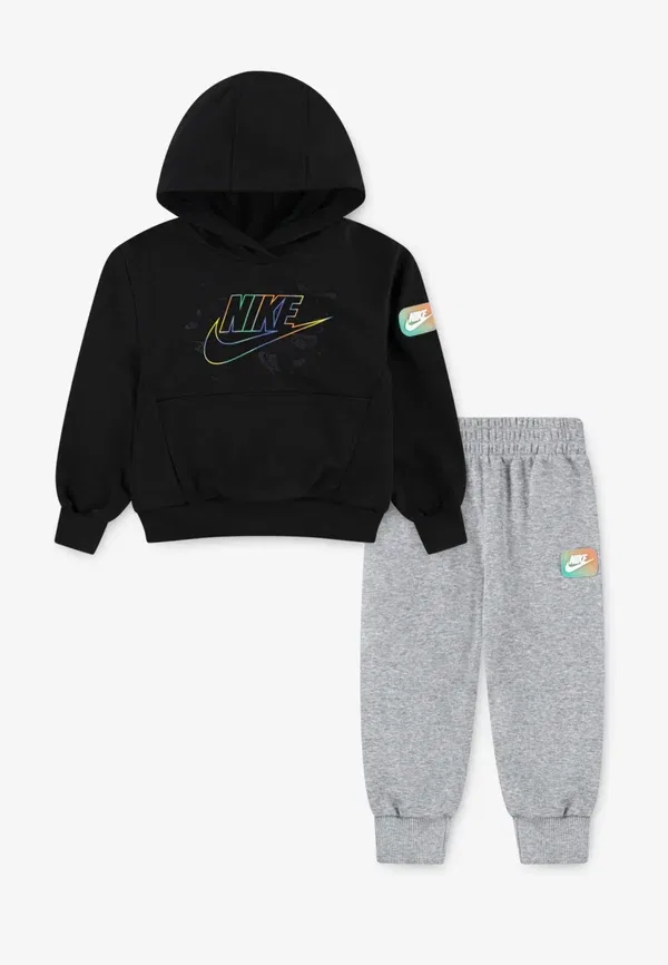 Комплект из худи и брюк с принтом Nike Sportswear, Dark Grey Heather, темно-серый