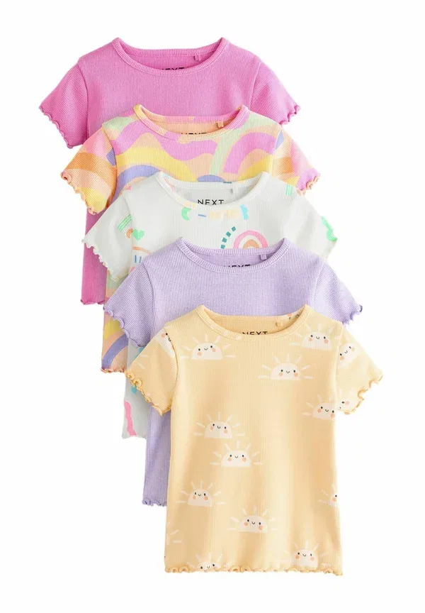 Футболка с принтом Regular fit - short sleeve 5 pack - print t-shirt Next, Rainbow