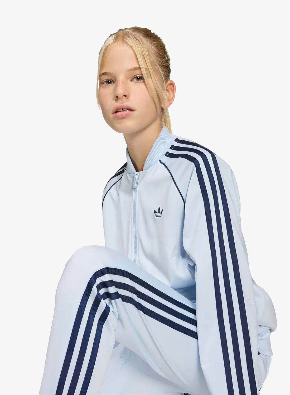Куртка-трек с принтом adicolor Adidas Originals, синяя — фото 3