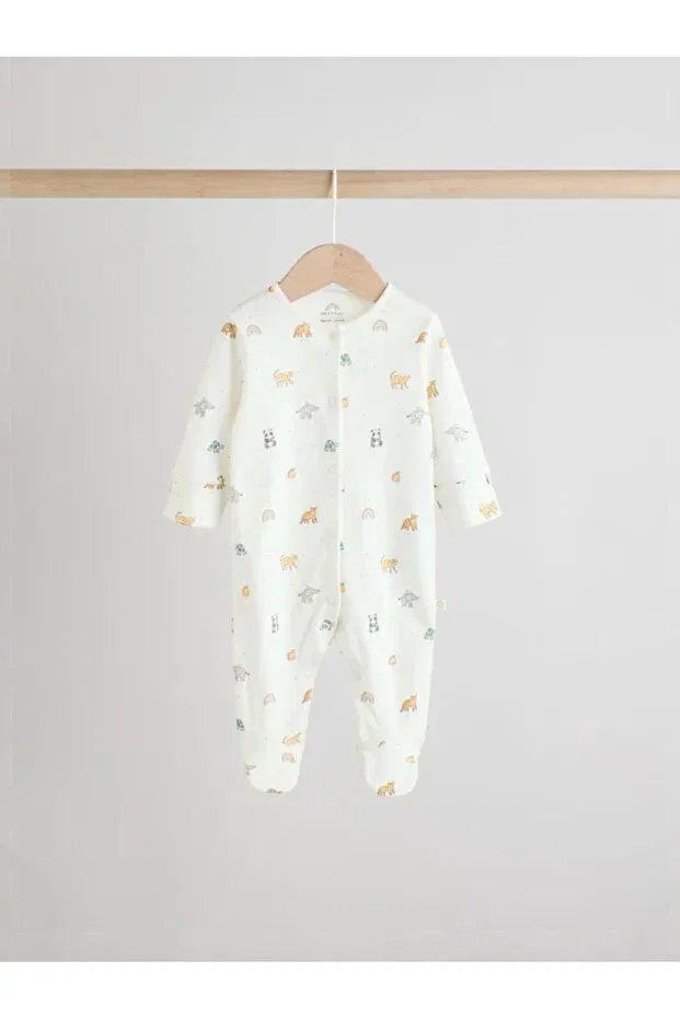 Детский комбинезон-спальный мешок с принтом Rainbow/Teddy Bear Next Baby, White — фото 3
