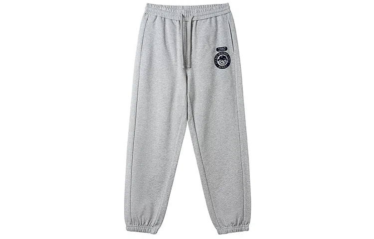 Детские трикотажные спортивные штаны унисекс с принтом Teenie Weenie Men, Medium Gray