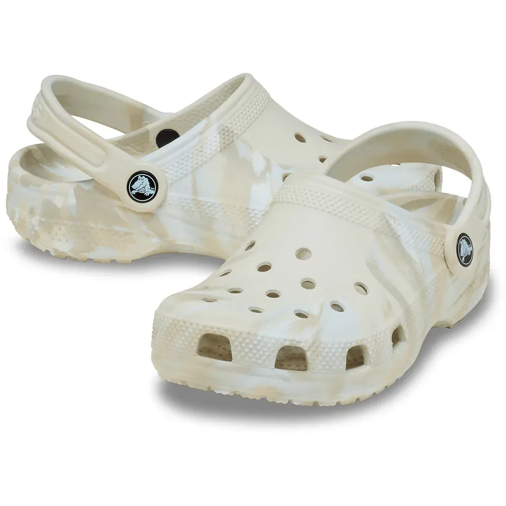 Сабо Classic Marbled Crocs, бежевый — фото 3