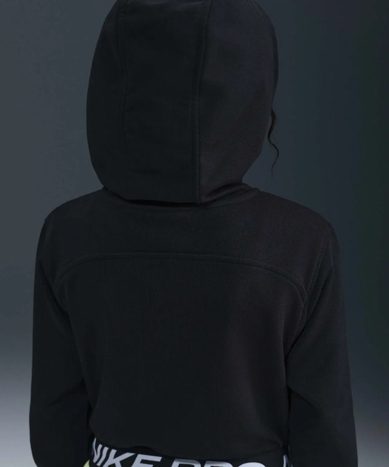 Детская худи для девочек с длинным рукавомNike Pro Fleece Dri-FIT, Black — фото 2