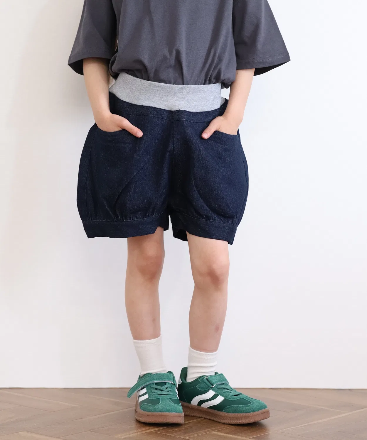 Детские джинсовые шорты с принтом NARNAD KIDS FUNALIVE, Indigo Blue — фото 4