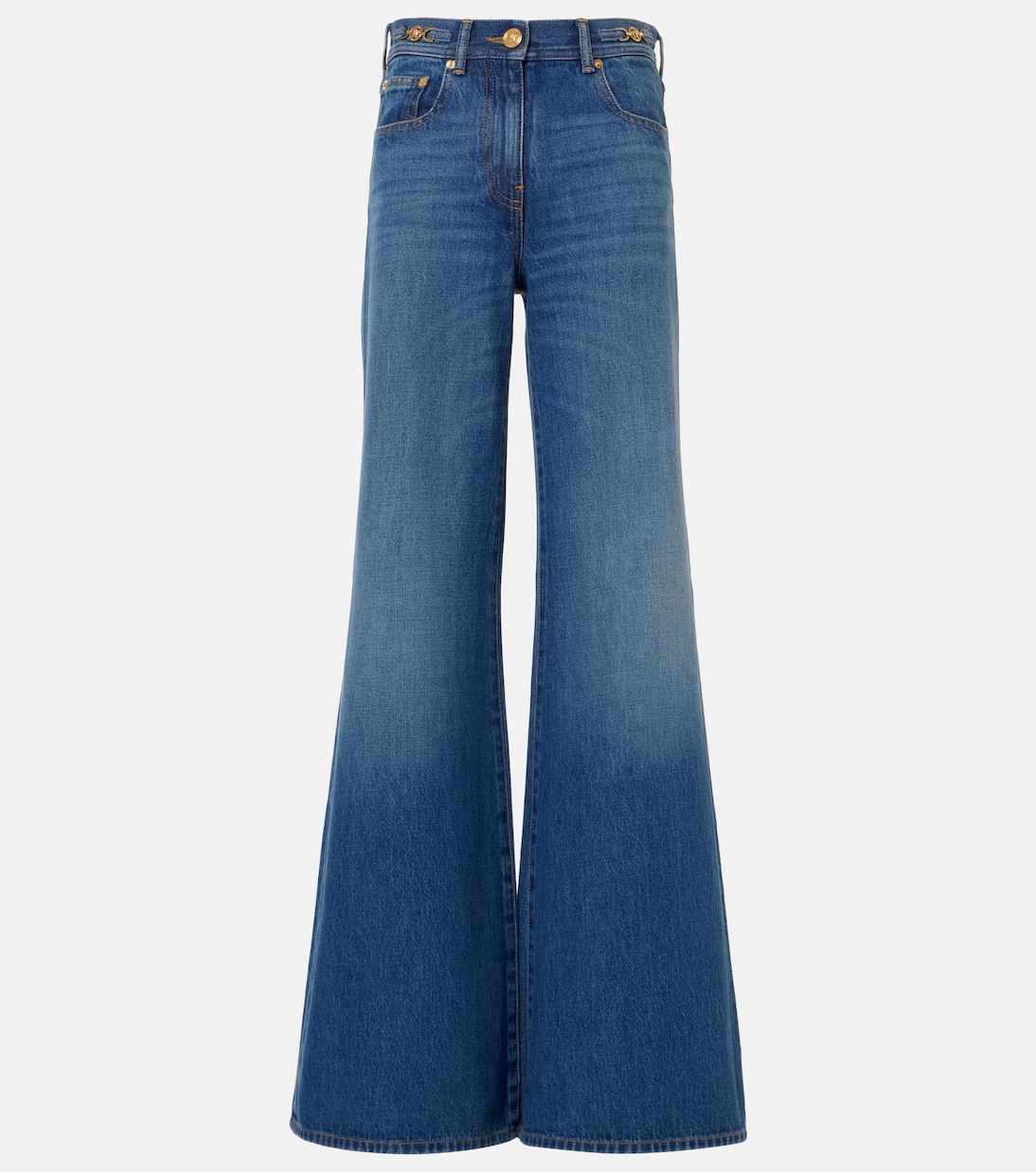 

Джинсы с высокой посадкой и расклешенными штанинами Medusa '95 Versace, Medium Blue