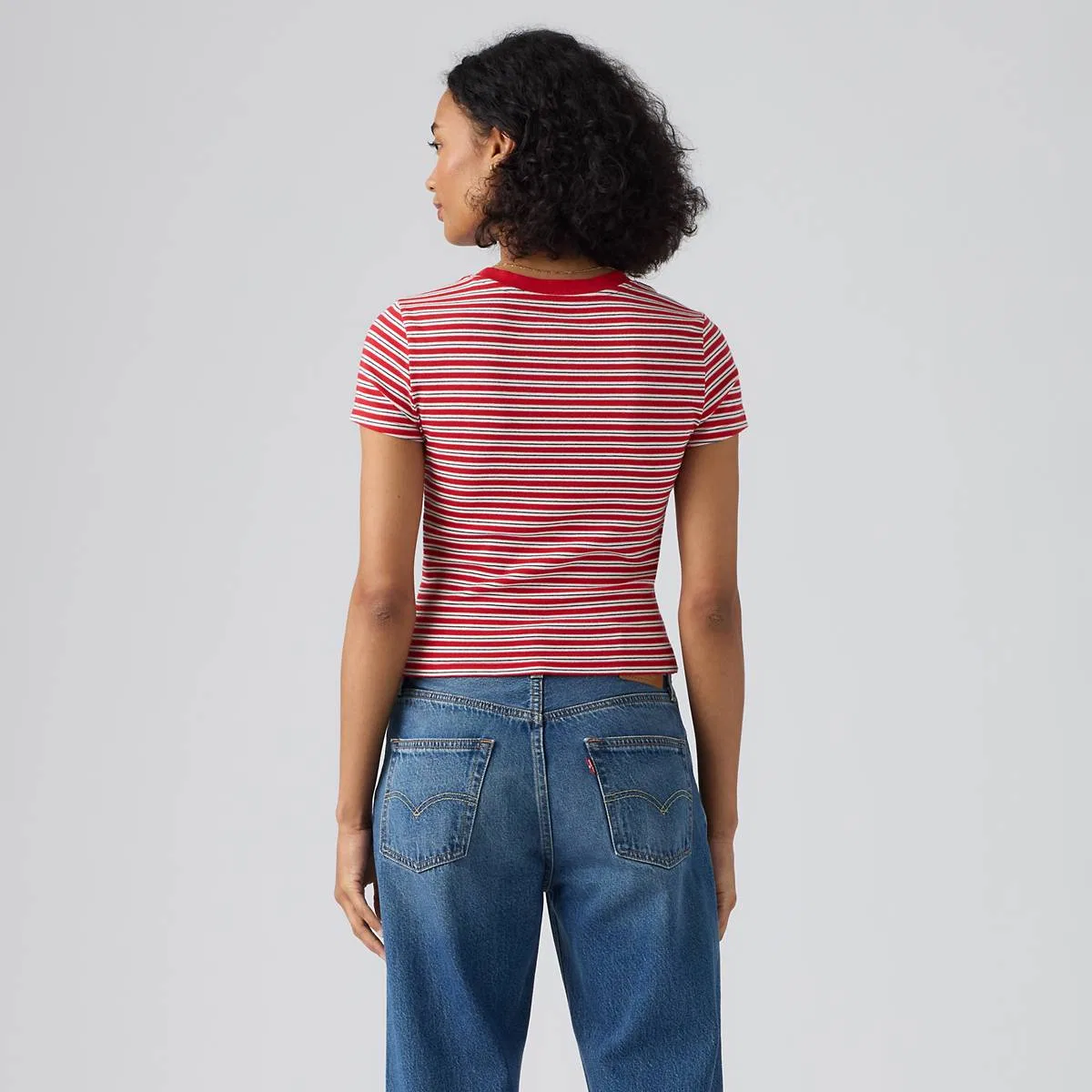 Незаменимая детская футболка Levi's, Bliss Stripe True Red - Red — фото 4