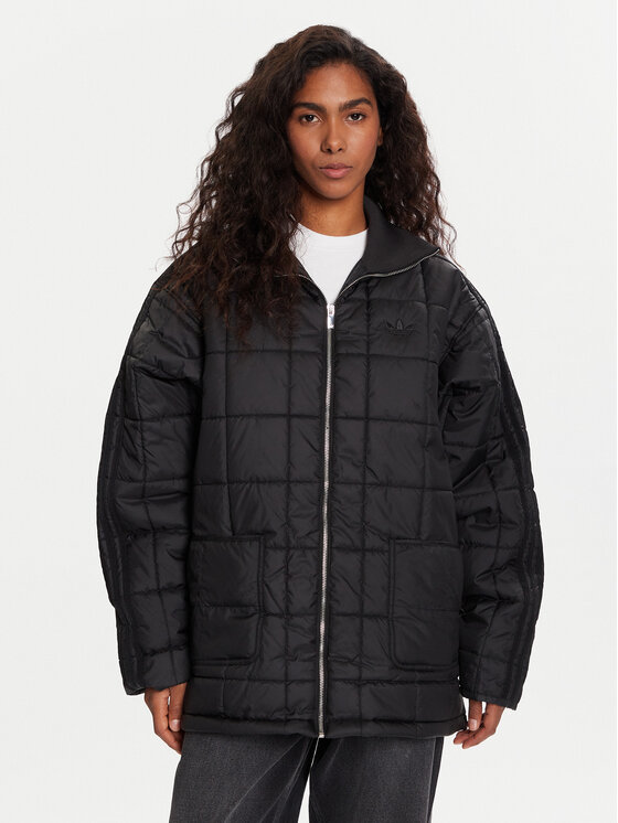 

Демисезонная куртка oversize Essentials JX8825 Adidas, черный